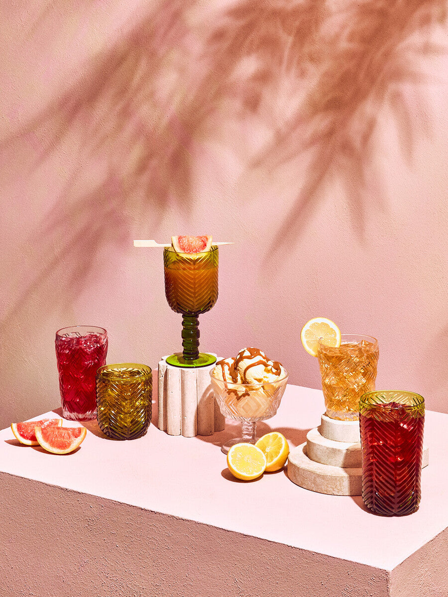 Fleur Set of 4 Glass Dessert Bowls