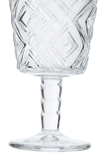 Fleur Set Of Four Clear Wine Glasses