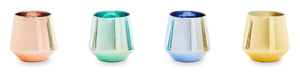 Set of Four Glass Tumblers in Assorted Colours | Aurora
