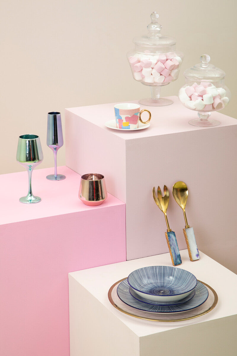 Aurora Set of Four Glass Tumblers in Assorted Colours