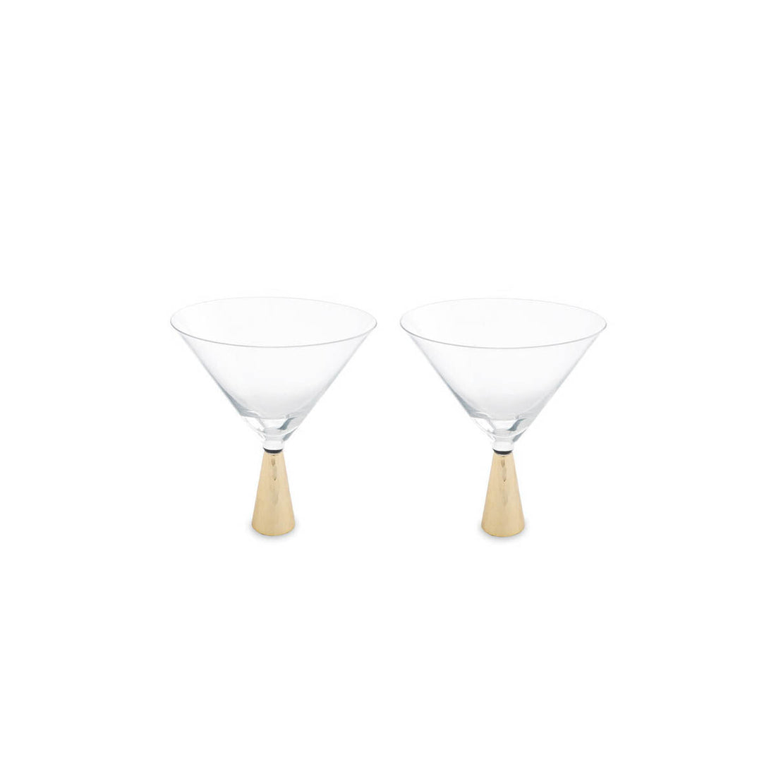 Astrid Set Of Two Cocktail Glasses With Gold Finish Stem