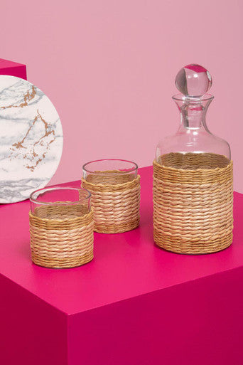 Juno Three Piece Glass And Decanter Set