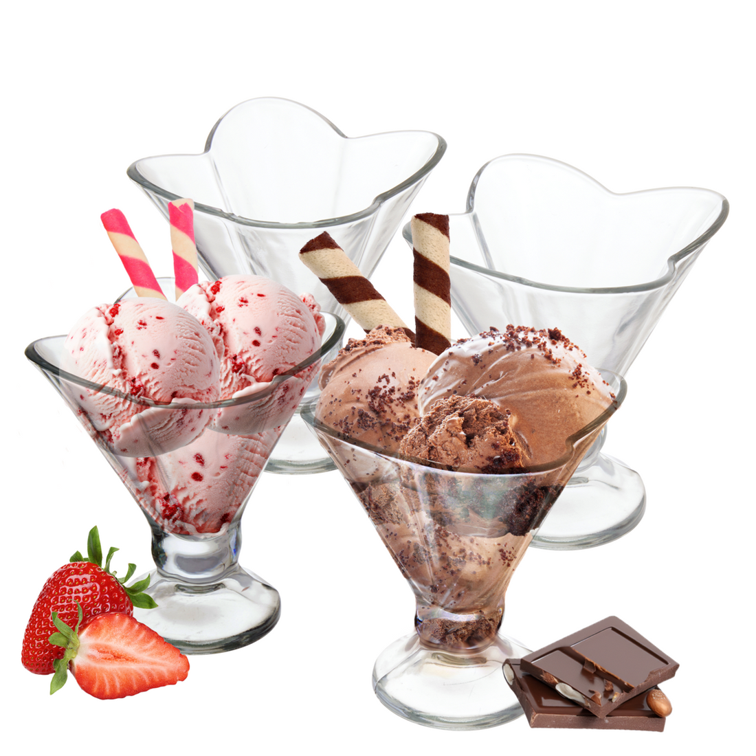 Torta Set Of Four Flora Sundae Dishes