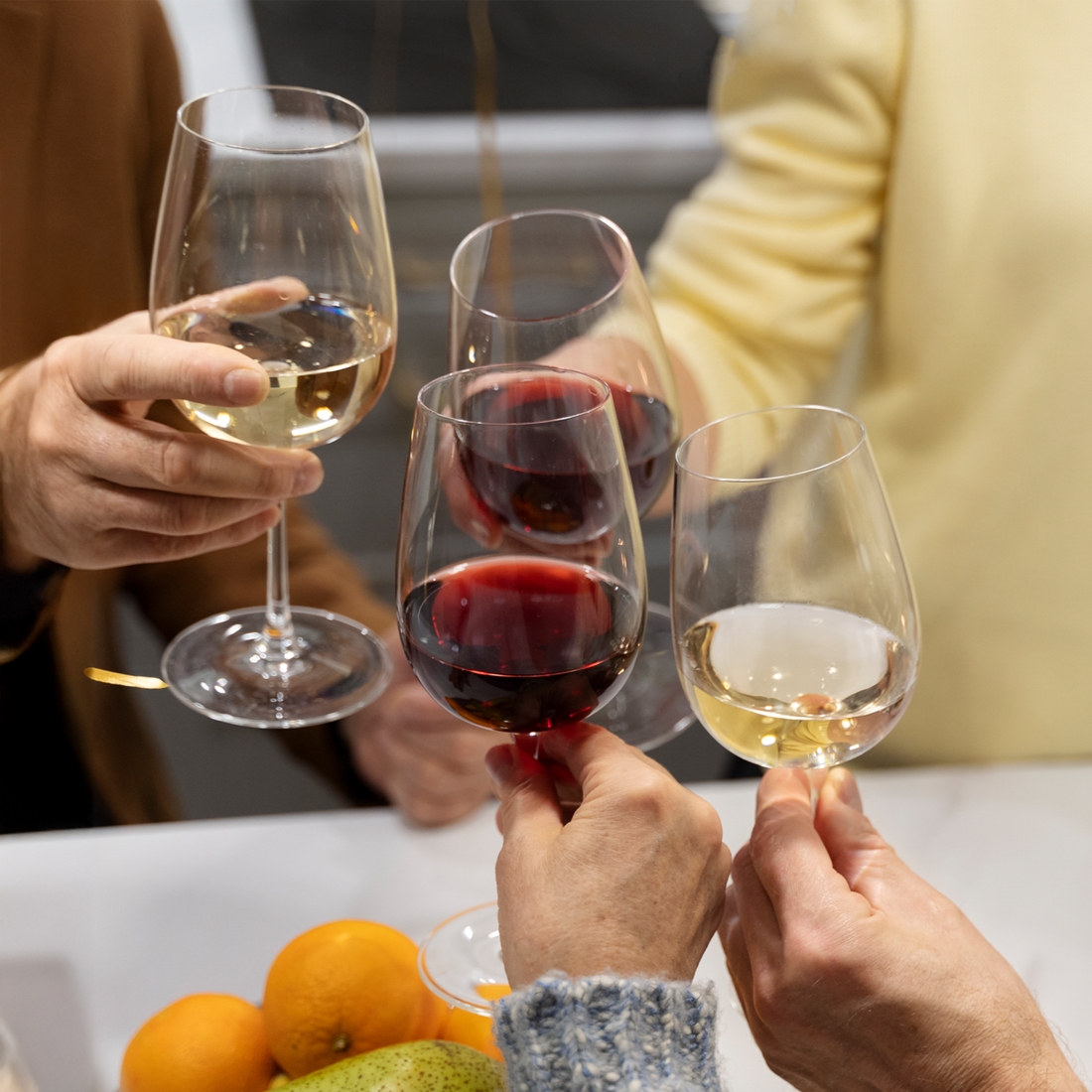 Ada Set of Four Crystal Wine Glasses