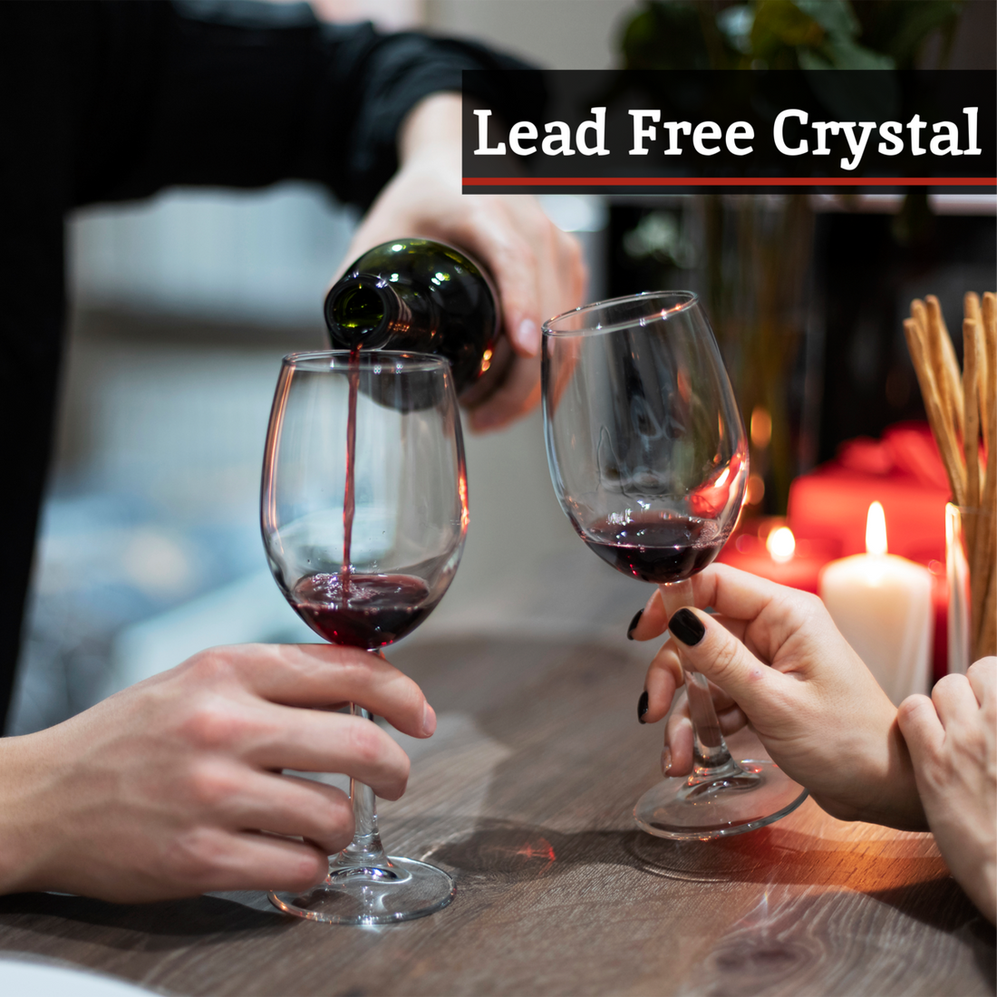 Ada Set of Four Crystal Wine Glasses