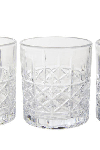 Dayla Diamond Pattern Decanter With Four Glasses