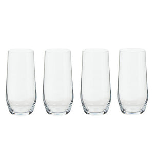 Ada Set Of 4 Crystal High Ball Glasses