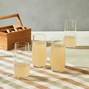 Ada Set of 4 Hi-Ball Crystal Glasses 550ml