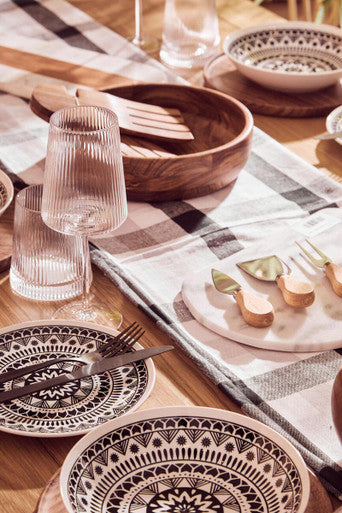 Eldon Set Of Four Ribbed Wine Glasses