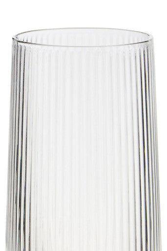 Set Of Four Eldon Ribbed Clear Hi Ball Glasses Mob Packagaing