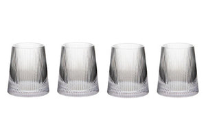 Set of Four Ribbed Glass Tumblers | Eldon
