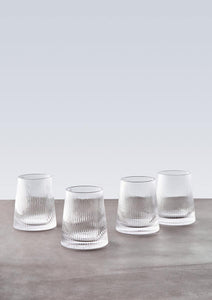 Eldon Set Of Four Ribbed Glass Tumblers