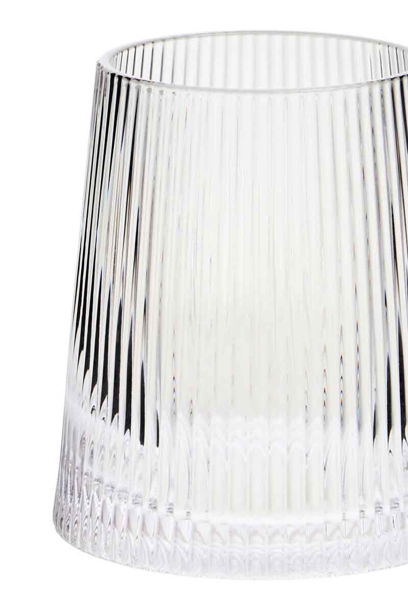 Eldon Set of 4 Ribbed Glass Tumblers MOB