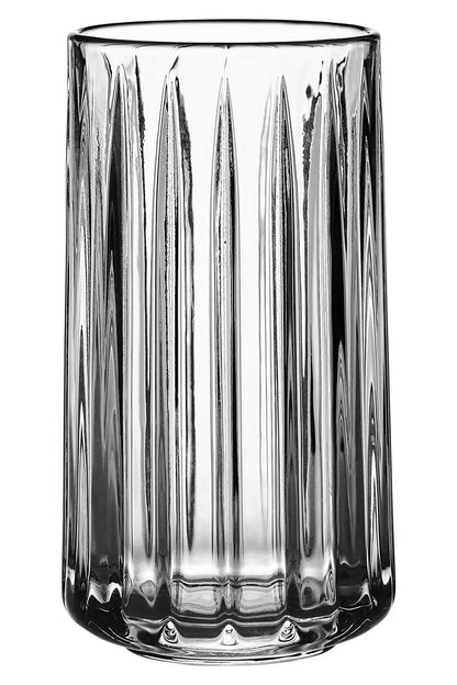 Beaufort Set of Four 350ml Clear Ribbed Hi Ball Glasses