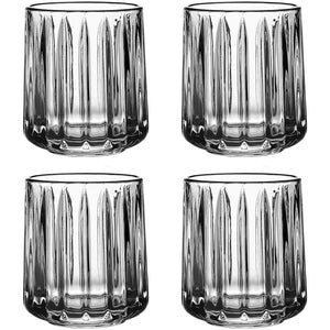 Set of Four Ribbed Glass Tumblers 300ml | Beaufort