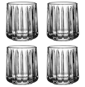 Beaufort Set of Four 300ml Clear Ribbed Glass Tumblers