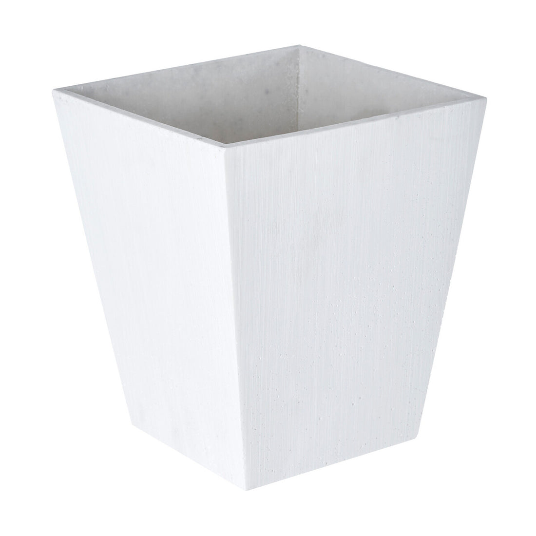 White square planter on a white background