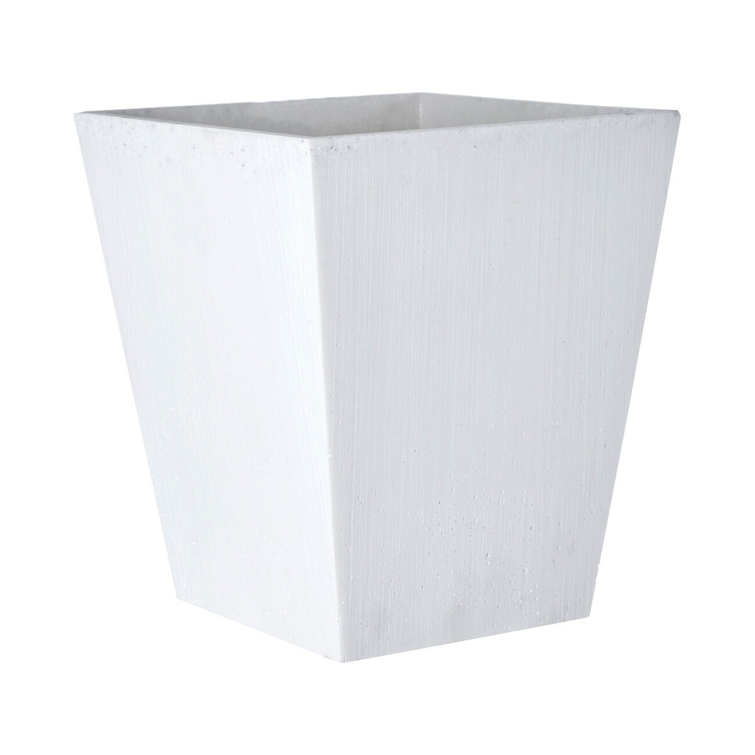 White rectangular planter on a white background