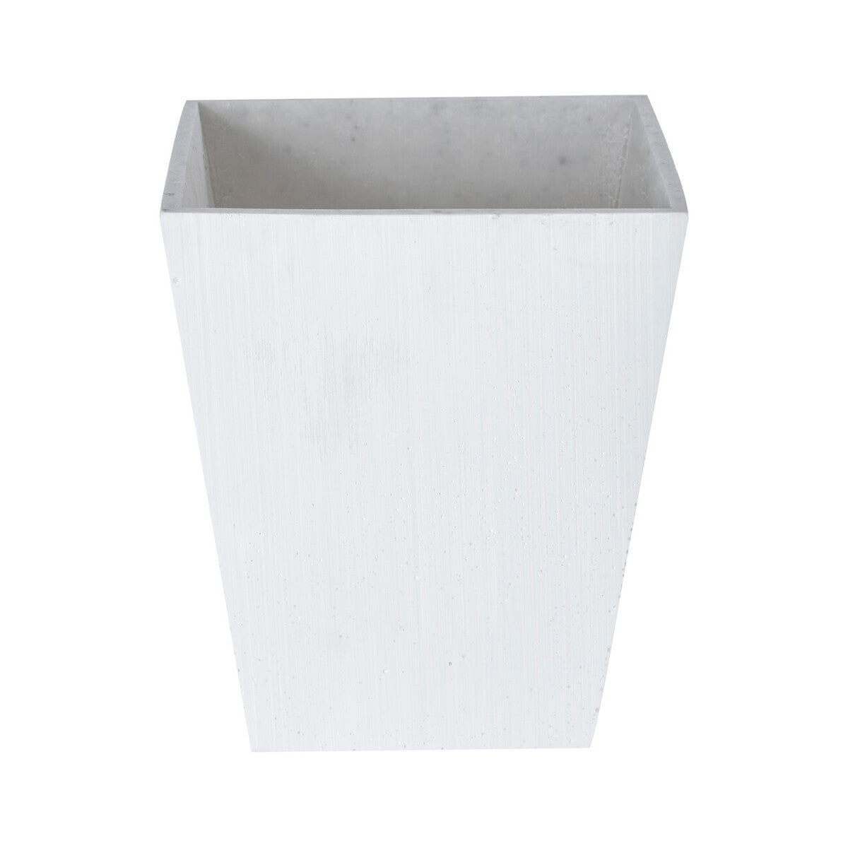 White Polyresin Square Edged Vase