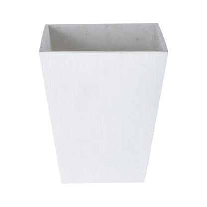 White Polyresin Square Edged Vase