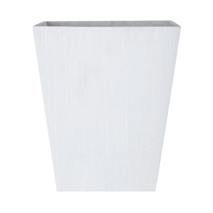White Polyresin Square Edged Vase | Polyresin Vase