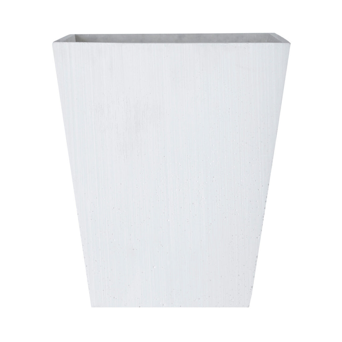 White Polyresin Square Edged Vase