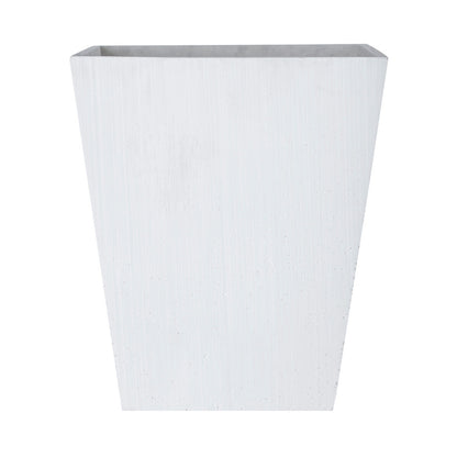 White Polyresin Square Edged Vase