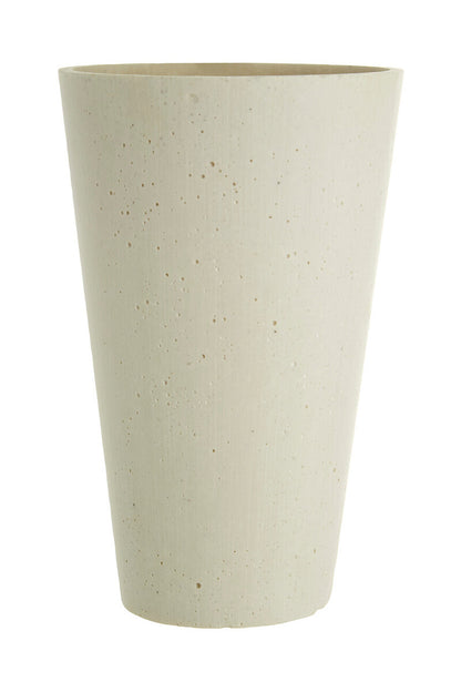 White Polyresin Small Tapered Vase