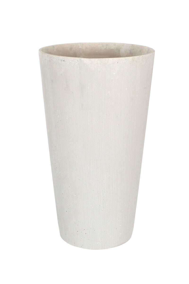 White textured vase on a white background