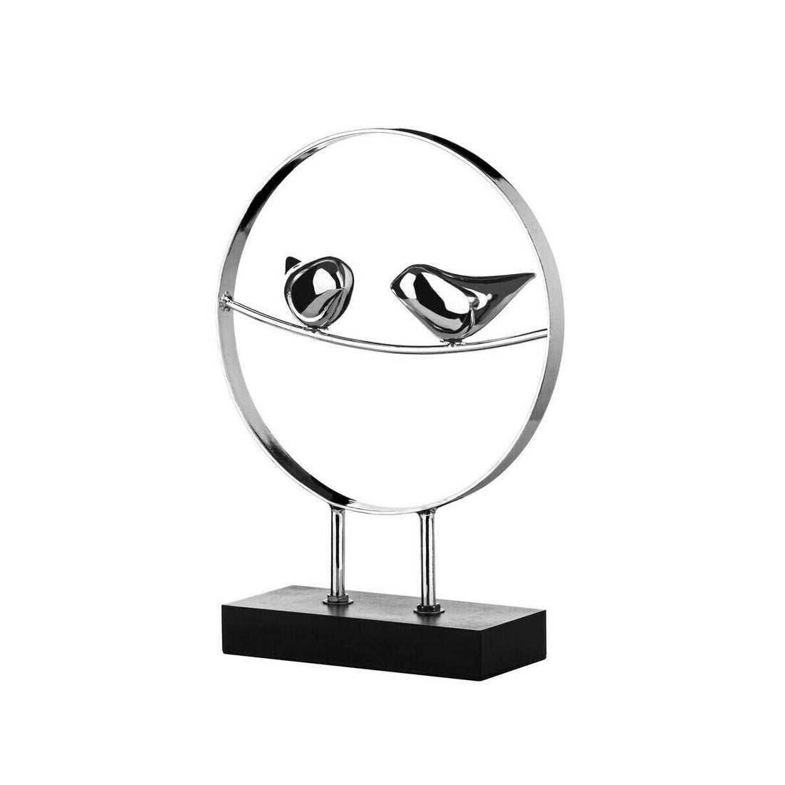 Silver Birds Sculpture On Stand