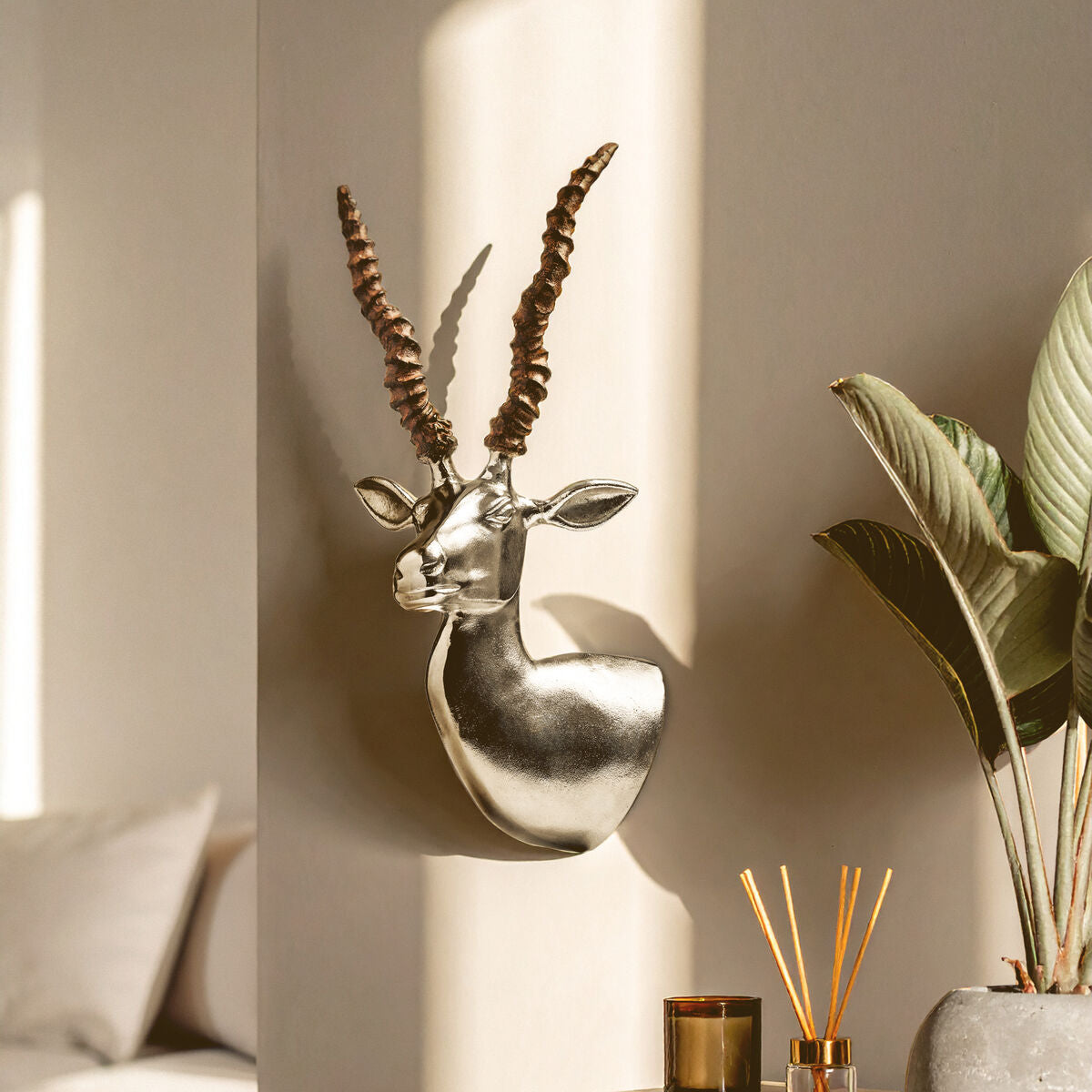 Zania Gazelle Wall Mounted Sculpture