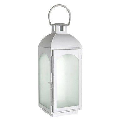 White Wash Small Mild Steel Lantern