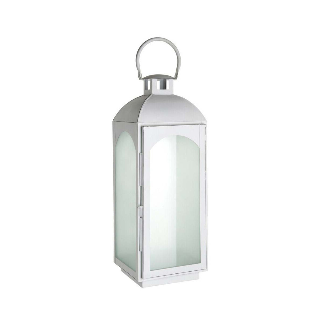 White Wash Large Mild Steel Lantern