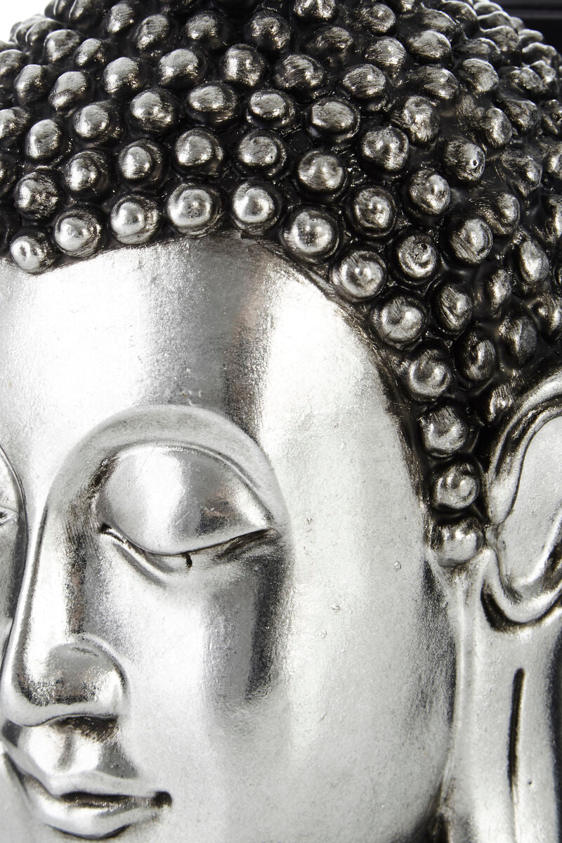 Piper Silver Buddha Head Bookends