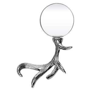 Antler Silver Aluminium Magnifying Glass with Antler Handle