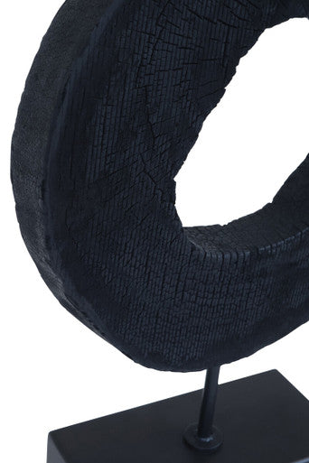 Fidel Small Rustic Mango Wood Sculpture On Stand - Image 8