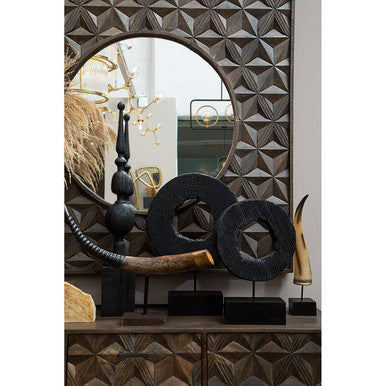 Fidel Black Rustic Mango Wood Finial Sculpture - image 4