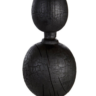 Fidel Black Rustic Mango Wood Finial Sculpture - image 8