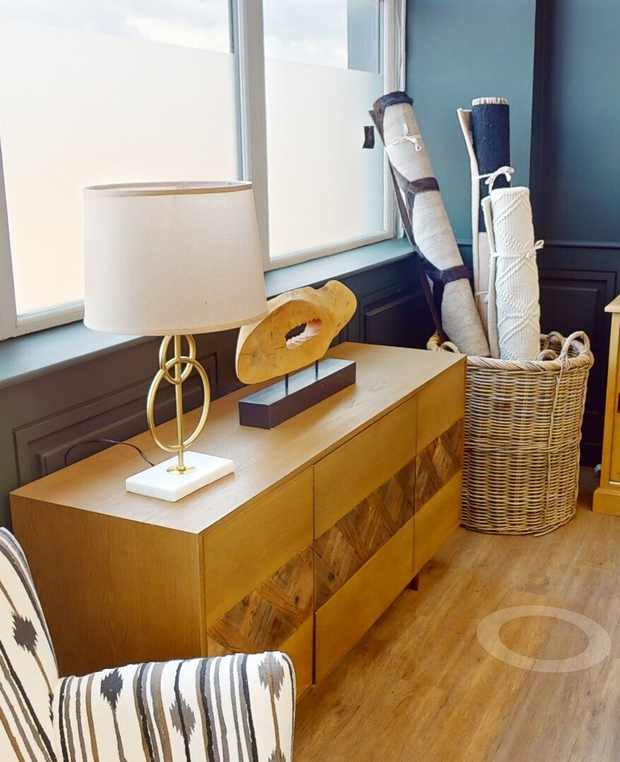 Fidel Natual Mango Wood Slice Sculpture