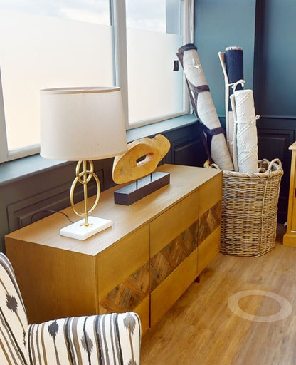 Fidel Natual Mango Wood Slice Sculpture