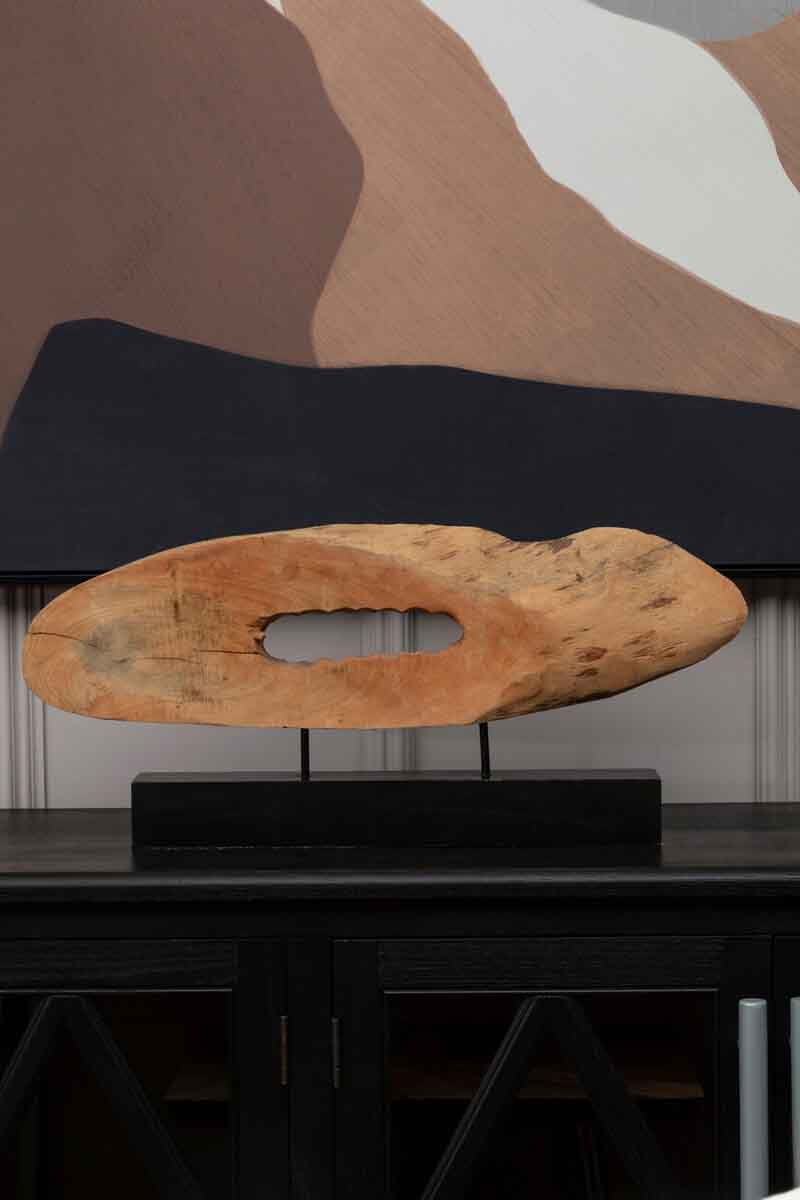 Fidel Natual Mango Wood Slice Sculpture