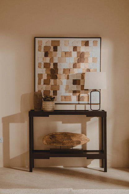 Fidel Natual Mango Wood Slice Sculpture