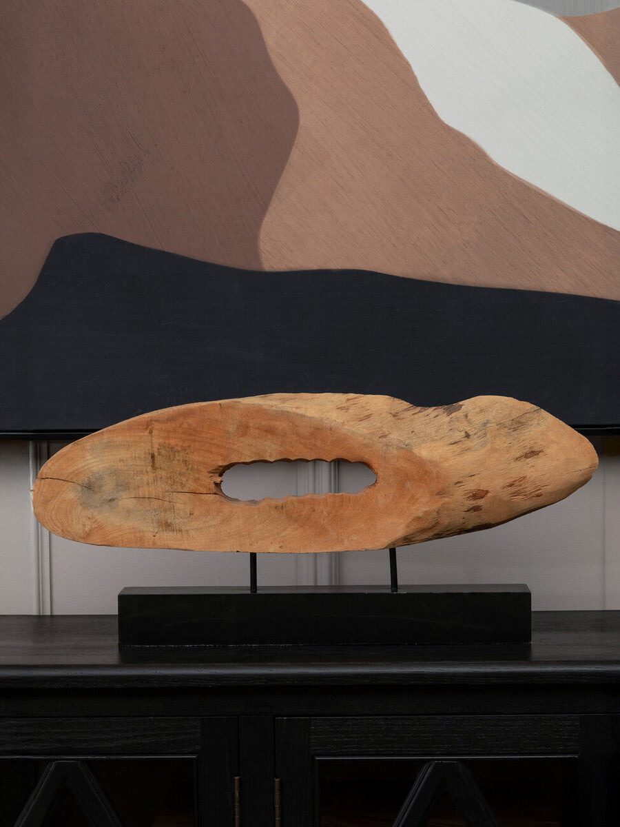 Fidel Natual Mango Wood Slice Sculpture