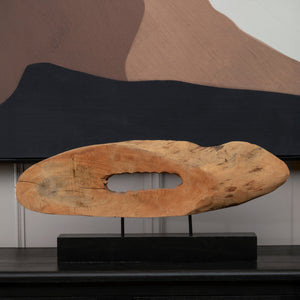 Fidel Natural Mango Wood Slice Sculpture