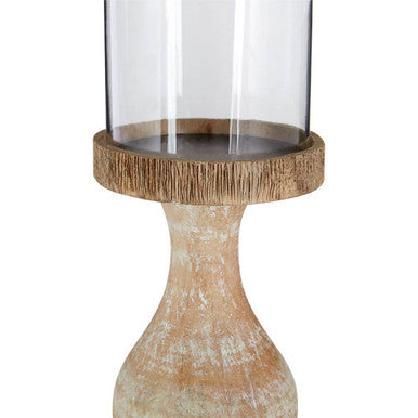 Mango Wood Pillar Candle Holder