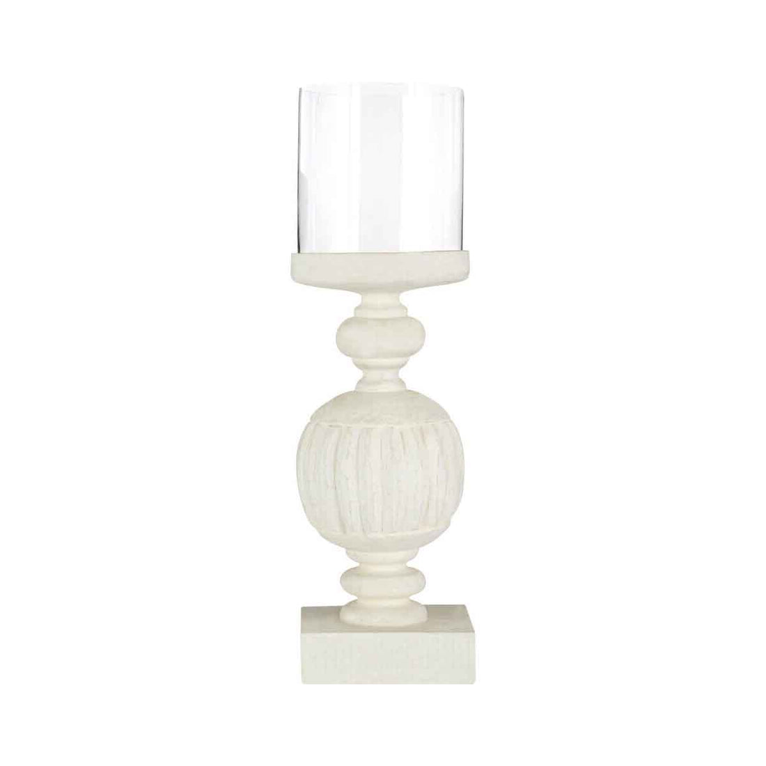 Mango Wood Carved Candle Holder