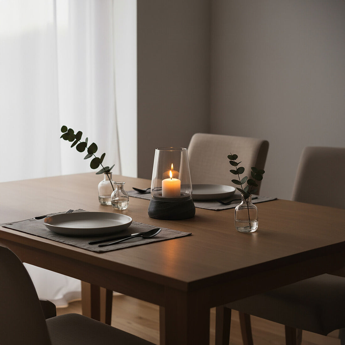 Kira Complements Grey Marble And Glass Candle Holder - image 4