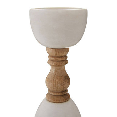 Sena Candle Holder With Decorative Stem