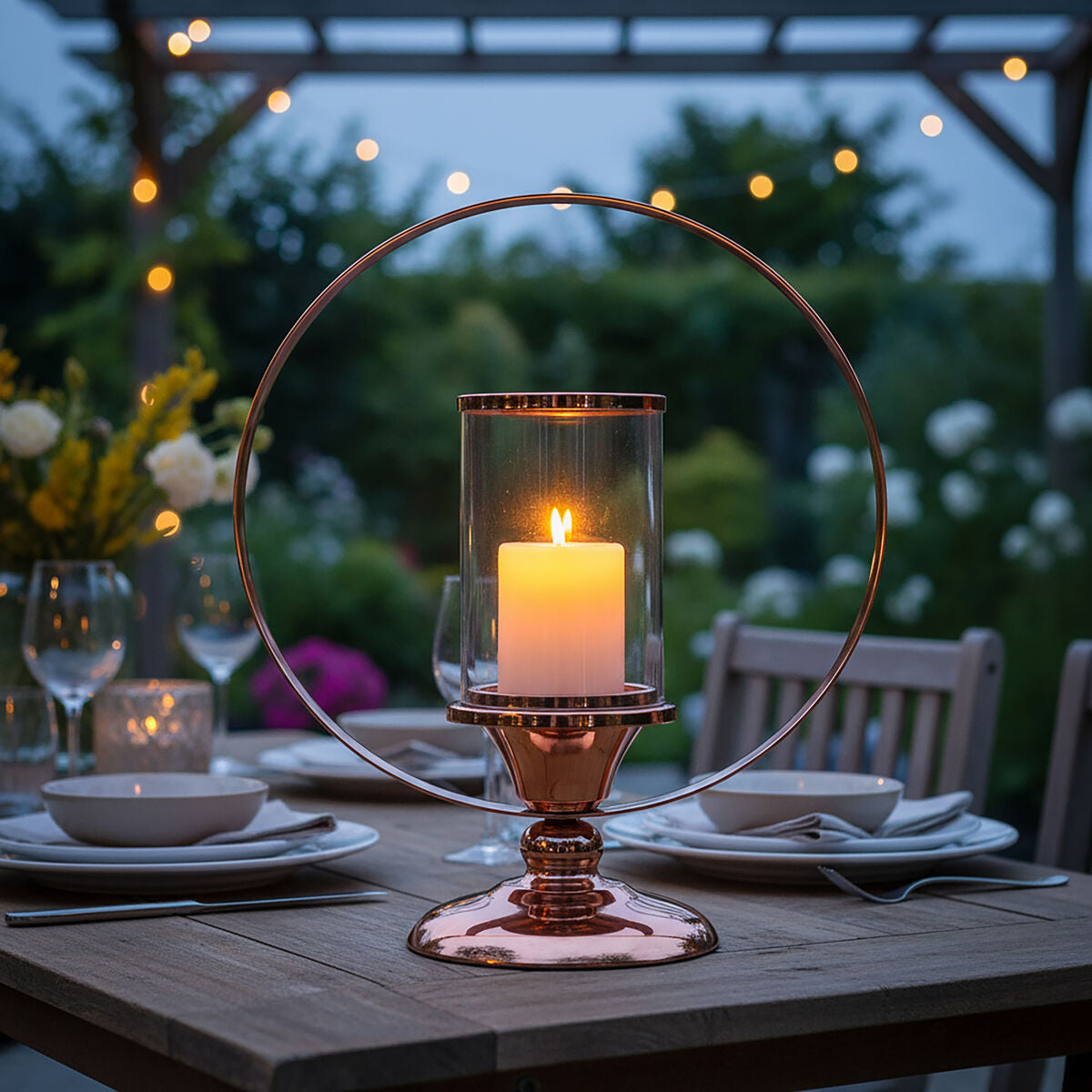 Kensington Townhouse Small Metal Candle Holder