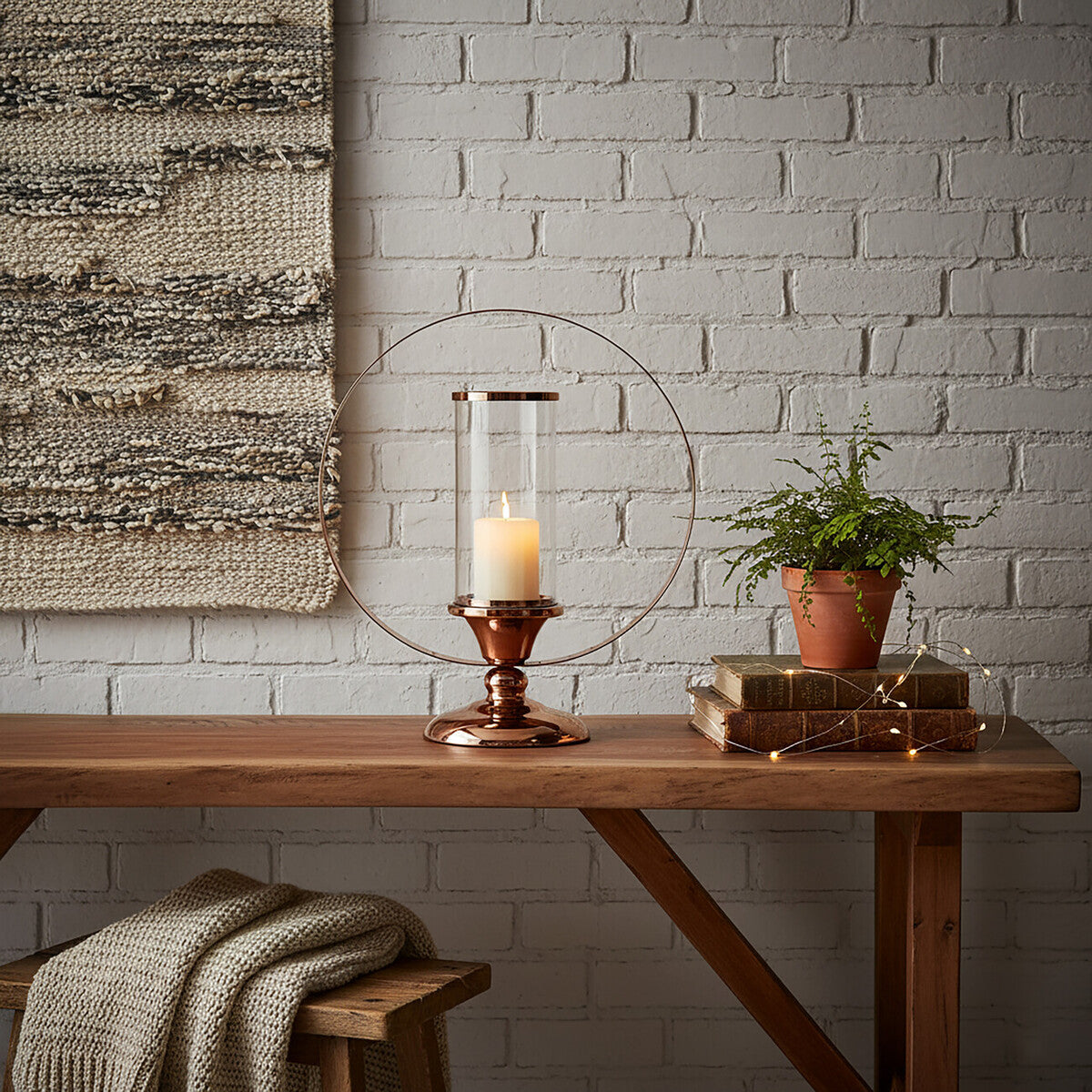 Kensington Townhouse Large Metal Candle Holder